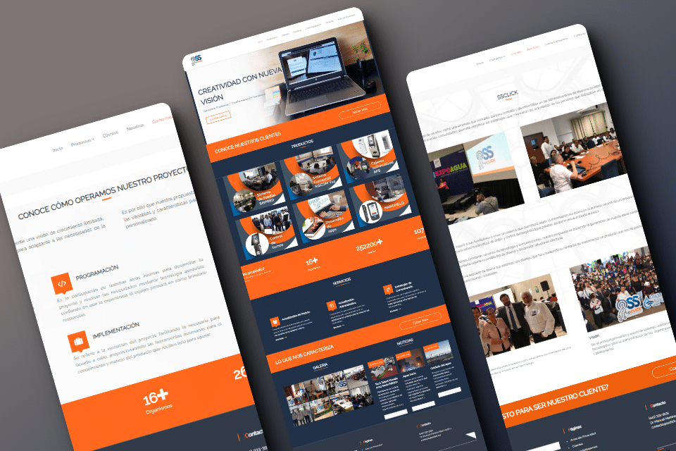 Sitio institucional de SSClick